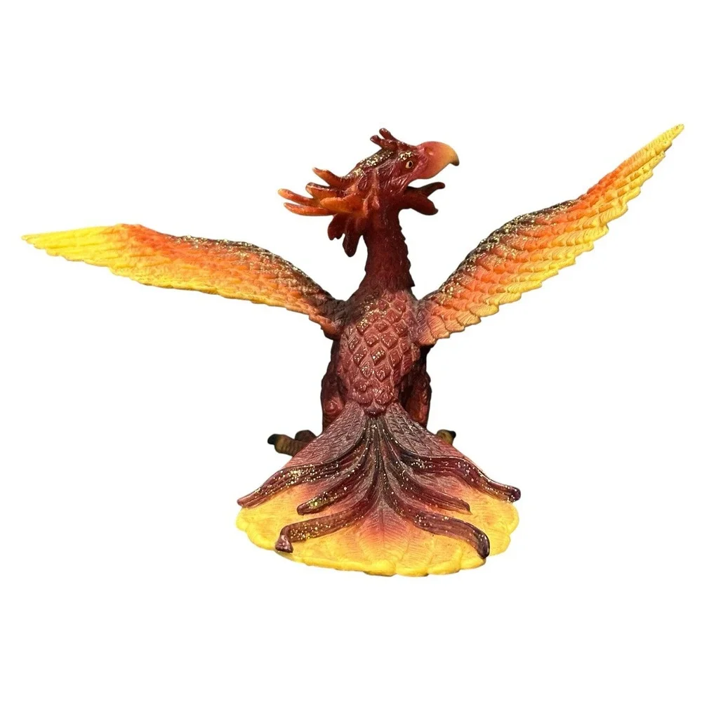 Schleich World of Knights 2004  Phoenix Fantasy‎ Fire Dragon Gold Glitter Figure